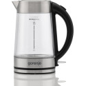Електрочайник Gorenje 1.7л, 2,200 Вт, strix контроль, скло, нерж