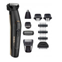 Набір для стрижки Babyliss, для бороди, вусів, голови, носа і тіла, акум., вібраційний мотор, насадок-10, сталь, чорний