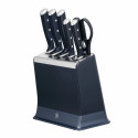 Набір ножів Tefal EverSharp Pro, з блоком, 6предметів, нержавіюча сталь, синій