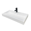 Раковина, умивальник Adamant VISION, штучний камінь, прямокут., з отвором для змішувача, без переливу, 900х455х110мм, накладний, білий