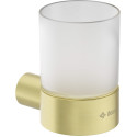 Стакан Deante Round для зубної щітки, підвісний, брашоване золото