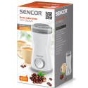 Кавомолка Sencor роторна 150Вт, об'єм зерен-50г, пластик, білий