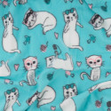 Плед ARDESTO Fleece 130x160см, 100% поліестер, котики, блакитний