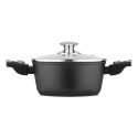 Каструля зі скляною кришкою ARDESTO Gemini Bari, 2.5л, алюміній, чорний