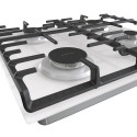 Варильна поверхня Gorenje газова на склі, 60см, чавун, білий