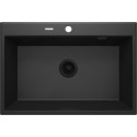 Мийка кухонна Deante Eridan, граніт, прямокутна, без крила, 700х520х210мм, чаша - 1, врізна, металічний графіт