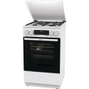 Плита Gorenje комбінована, 70л, 50x60см, дисплей, емальовані реш, програматор IconLed, кришка-метал, білий