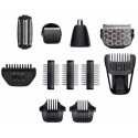 Набір для стрижки Babyliss, для бороди, вусів, голови, носа і тіла, акум., вібраційний мотор, насадок-10, сталь, чорний