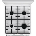 Плита Gorenje комбінована, 70л, 50x60см, дисплей, емальовані реш, програматор IconLed, кришка-метал, білий