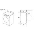 Пральна машина Bosch фронтальна, 8кг, 1200, A, 52см, дисплей, сірий