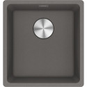 Мийка кухонна Franke Maris, фраграніт, прямокутник, без крила, 553х433х200мм, чаша - 1, монтаж під стільницю, MRG 110-37, сірий камінь