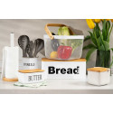 Хлібниця ARDESTO Midori 33х18х13см, метал, бамбук, білий