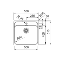 Комплект - мийка SRX 210-50 TL нерж. сталь поліров., 127.0703.299 і подрібнювач харч. відходів SLIM 50, 134.0715.098, вкл. Сифон