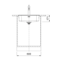 Комплект - мийка SRX 210-50 TL нерж. сталь поліров., 127.0703.299 і подрібнювач харч. відходів SLIM 50, 134.0715.098, вкл. Сифон