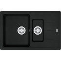 Мийка кухонна Franke Basis, фраграніт, прямокутник, з крилом, 780х500х200мм, чаша - 1,5, врізна, BFG 651-78, чорний матовий