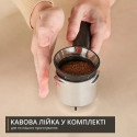 Кавоварка Krups ріжкова Virtuoso+ Tamping System 1л, мелена, ручний капучинатор, 15 бар, сірий