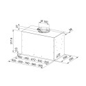 Витяжка Franke вбудовувана, 70см, 1250м.куб/год, Box Flush Basic FBFE LG A70, cвітло-сірий