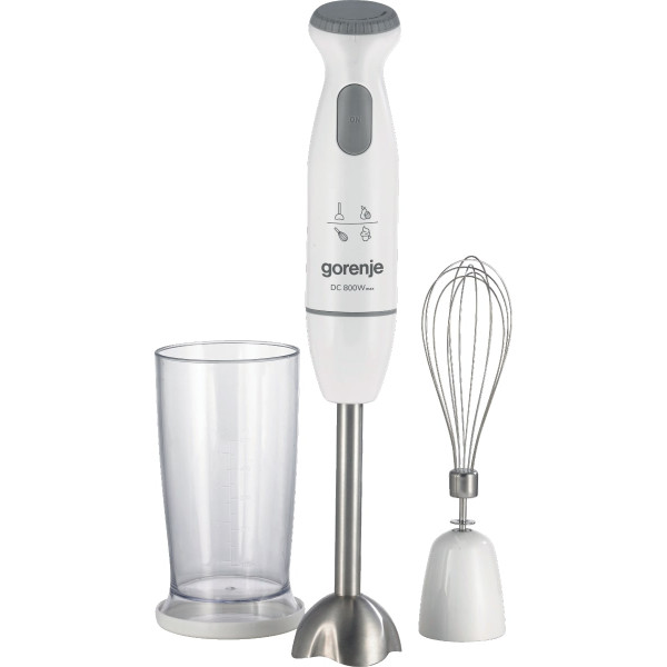 Блендер Gorenje заглибний 800Вт, 3в1, чаша-500мл, подрібнювач, білий