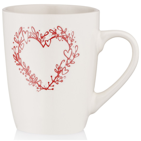 Чашка ARDESTO Heart, 320мл, кераміка, білий