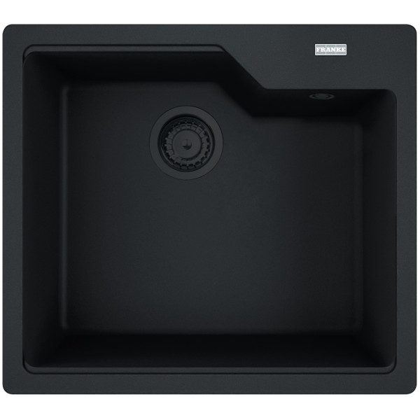Мийка кухонна Franke Urban, фраграніт, прямокутник, без крила, 503х425х230мм, чаша - 1, врізна, UBG 610-56, чорний матовий