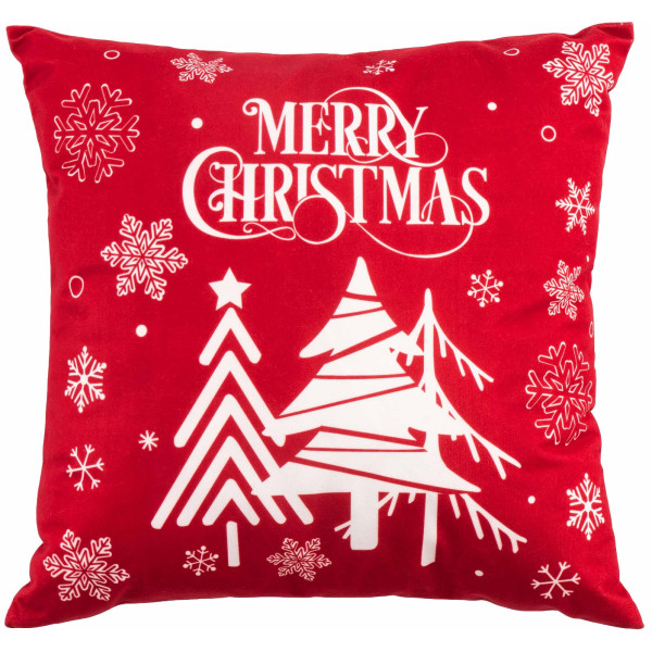 Подушка декор. ARDESTO Christmas 45х45см, 100% поліестер, червоний