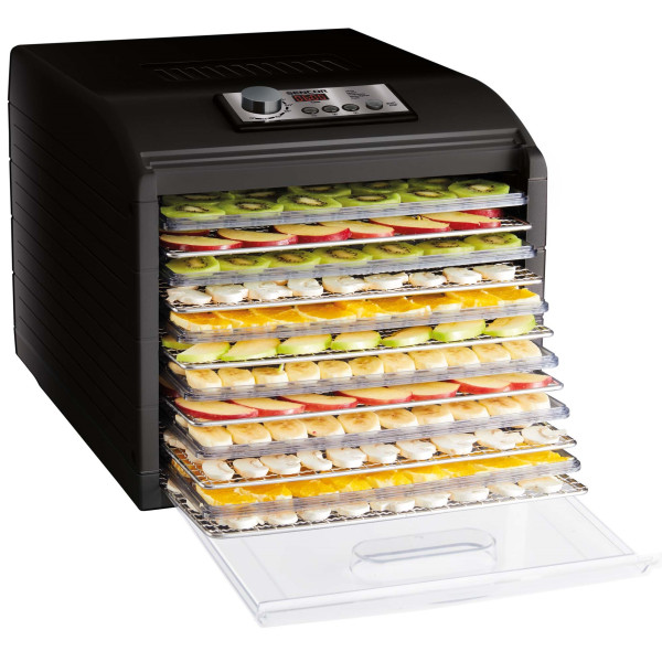 Сушарка для продуктів Sencor 500Вт, піддонів -2x33см, діаметр-33см, макс-70°С, сітка для ягід в компл., алюміній, пластик , чорний