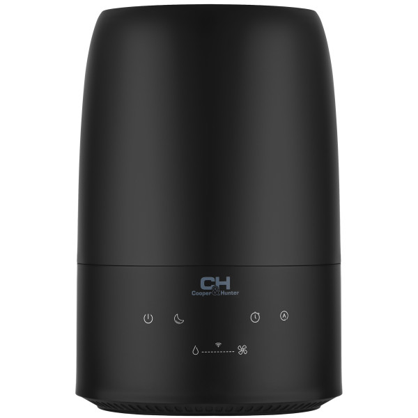 Зволожувач повітря Cooper&Hunter CH-2820TWF 30м2, 2л, 280мл/г, ультразвуковий, верхня затока, WI-FI, гігростат, аромакапсула, підсвічування, чорний