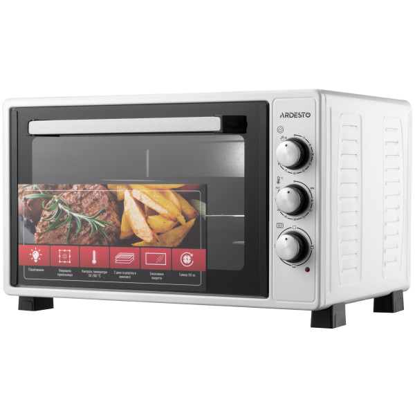 Піч електрична ARDESTO, 40л, 1300Вт, механіч., білий