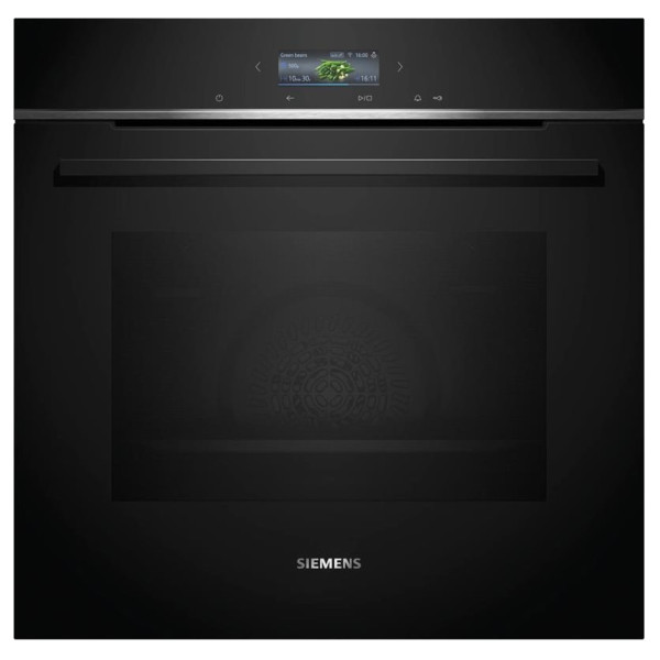 Духова шафа Siemens електрична, 71л, A+, дисплей, конвекція, піроліз, чорний