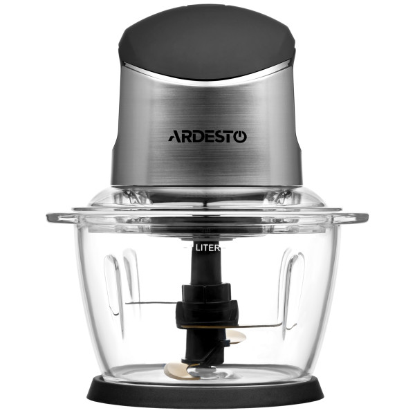 Подрібнювач ARDESTO, 400Вт, чаша-1000мл, скло, корпус-пластик/метал, чорно-сріблястий