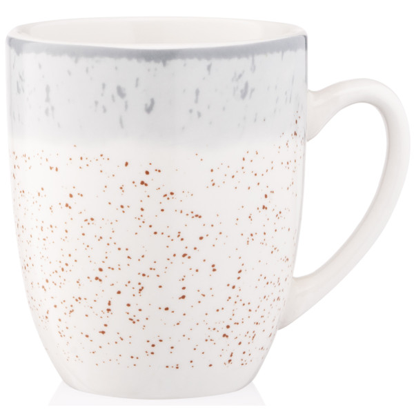 Чашка ARDESTO Siena, 360мл, порцеляна, біло-сірий