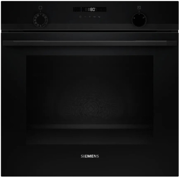 Духова шафа Siemens електрична, 76л, A, дисплей, конвекція, телескопічні направляючі, чорний