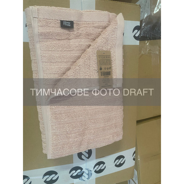 Рушник махровий ARDESTO Lines 70х140см, 100% бавовна, рожевий