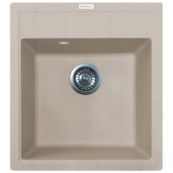 Мийка кухонна Adamant Brick, штучний камінь, квадрат, без крила, 460x515x200мм, чаша - 1, врізна, Avena