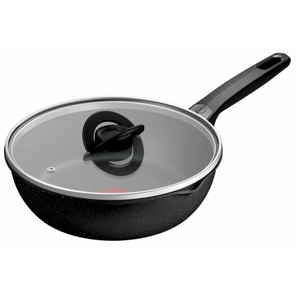 Мультисковорода Tefal Expertise, з кришкою, 24см, алюміній, бакеліт, скло, чорний