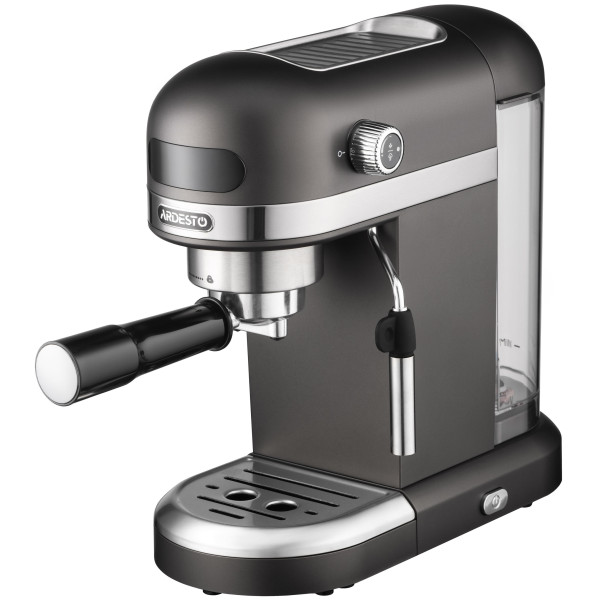 Кавоварка ARDESTO ріжкова 1.4л, мелена, ручний капучинатор, підігрів чашок, чорний