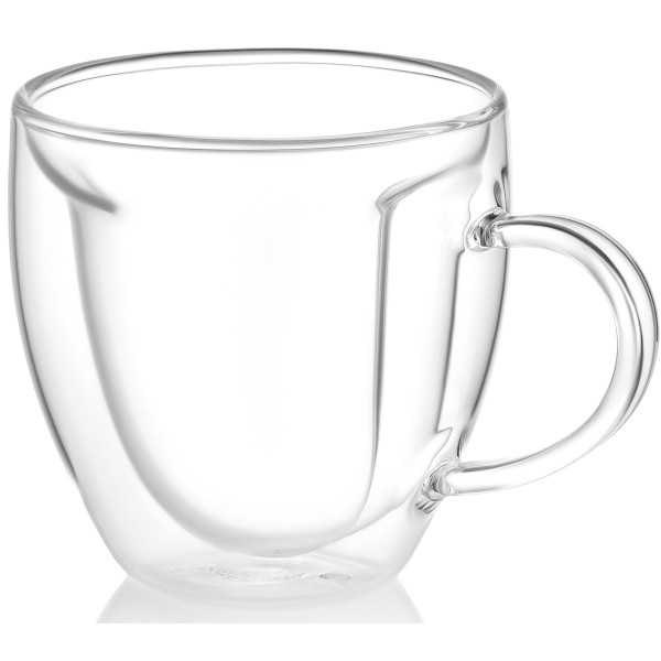 Набір чашок з ручками і подвійними стінками ARDESTO, 250мл, 2шт, боросилікатне скло, прозорий