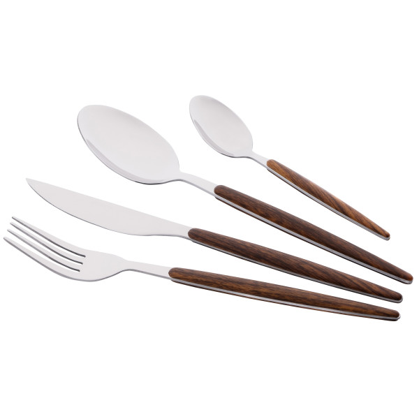 Набір столових приборів ARDESTO Gemini Midori, 16 приборів, нержавіюча сталь, пластик, коричневий