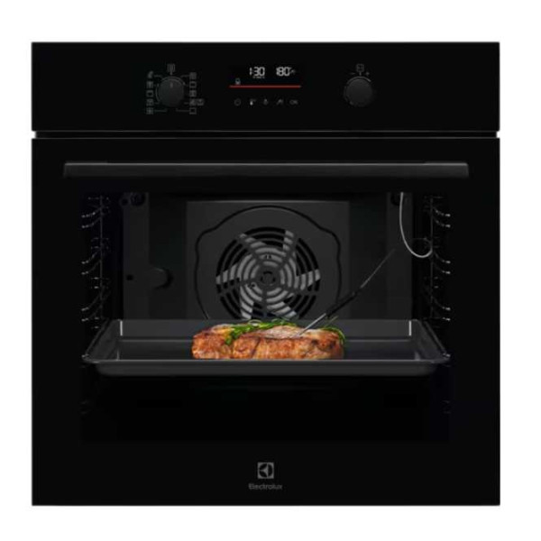 Духова шафа Electrolux електрична, 72л, A+, дисплей, конвекція, піроліз, телескопічні напрямні, чорний