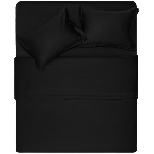 КПБ 2.0сп ARDESTO Mix&Match Premium, підковдра 200х220см, простирадло 240х260см, наволочки (2) 50х70см, 100% бавовна, сатин, чорний