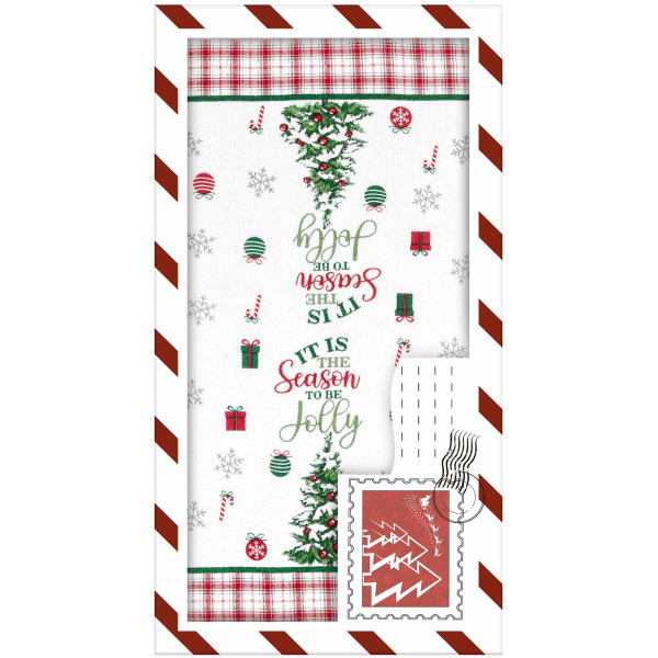 Подарунковий набір рушничків в коробці ARDESTO Christmas Tree 38х63см, 2шт, 100% бавовна, зелений