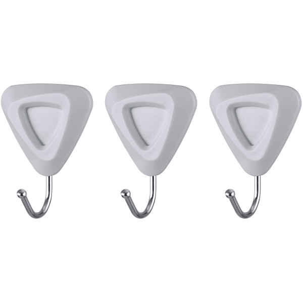 Набір гачків самоклеючих ARDESTO Трикутничок 3шт, пластик, сірий
