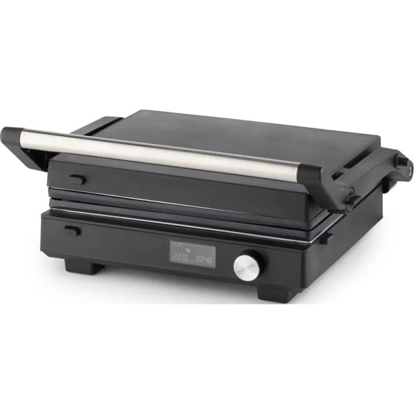 Гриль Gorenje прижимний 2100Вт, темп. режимів-7, з`ємні пластини, розкриття на 180°, метал, чорний