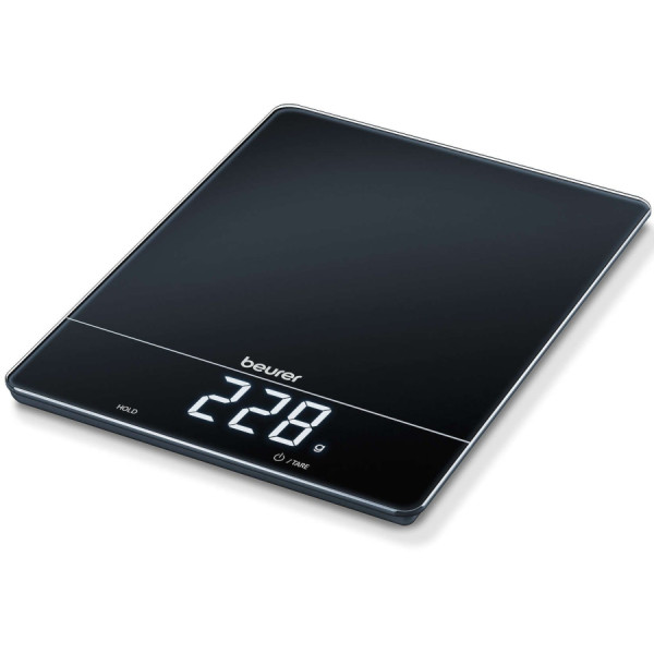 Ваги Beurer кухонні, 15кг, сенс. керування, АААx3 в комплекті, скло, чорний