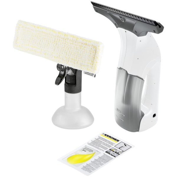 Пилосос Karcher віконний WV 1 Plus, вода -0.1л, автон. робота до 25хв, вага-0.5кг, білий