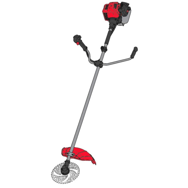 Тример садовий бензиновий Vitals Master BK 523n ES 1.5кВт/2.0к.с. 52см3 25.5см ніж/ліска 43см електростартер 9.7кг