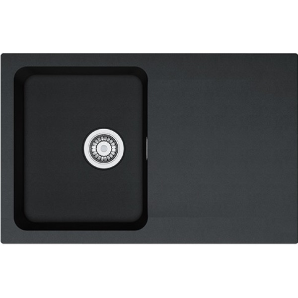 Мийка кухонна Franke Orion, тектонайт, прямокутник, з крилом, 780х500х180мм, чаша - 1, накладна, OID 611-78, чорний