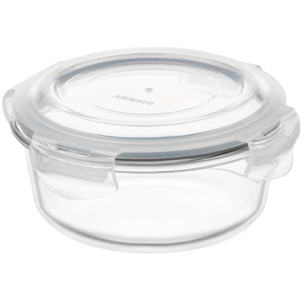 Контейнер для зберігання харчових продуктів ARDESTO Gemini 0.95л, боросилікатне скло, пластик, круглий, прозорий