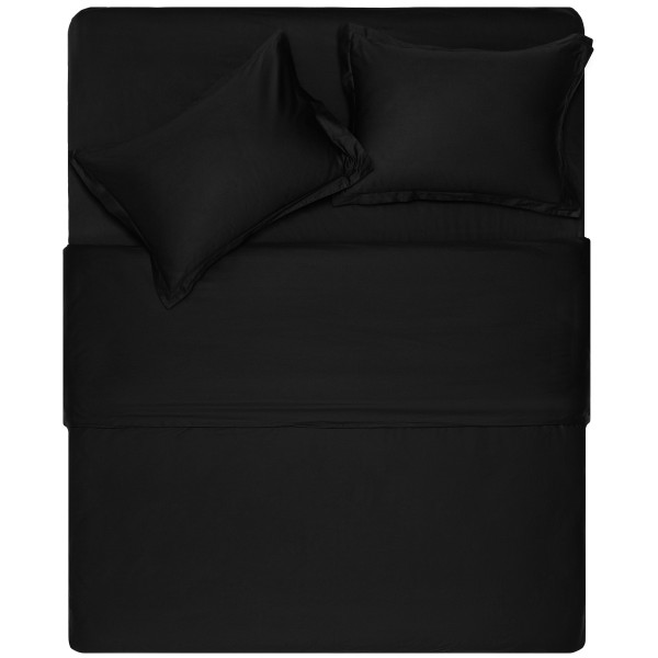 Простирадло ARDESTO Mix&Match Premium, 240x260см, 100% бавовна, сатин, чорний