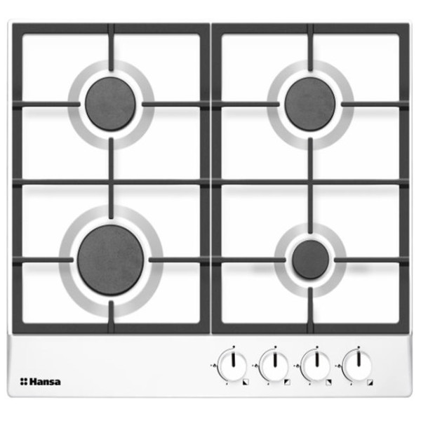 Варильна поверхня Hansa газова, 60см, чавун, білий
